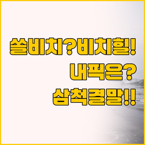쏠비치 삼척 vs 비치힐풀빌라 비교,..