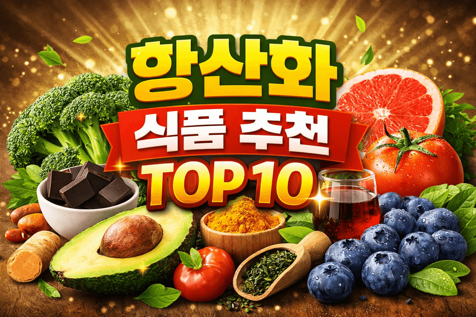 노화를 늦추는 항산화 식품 추천 TOP 10