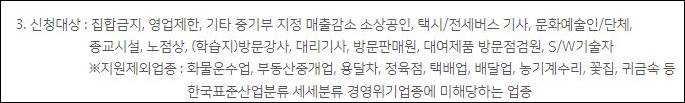 서산시 생활안정자금 신청대상