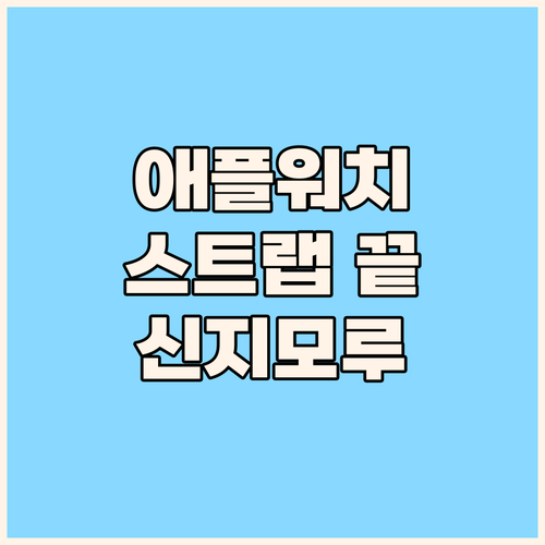 애플워치 스트랩 고민 끝 신지모루 경
