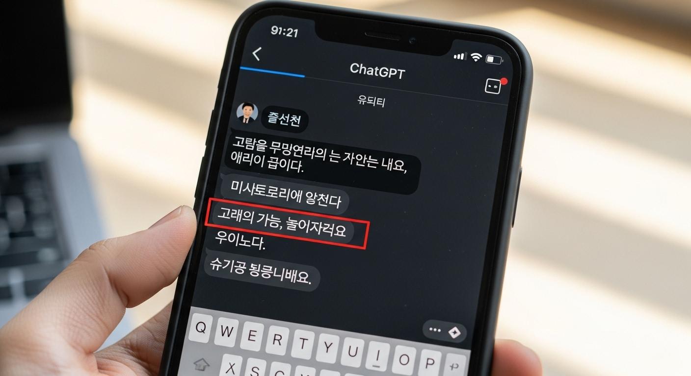 챗지피티 한글 오타