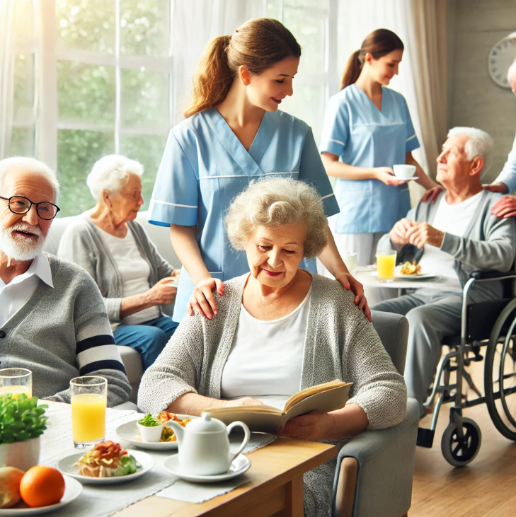 요양원에서 어르신이 생활하는 모습