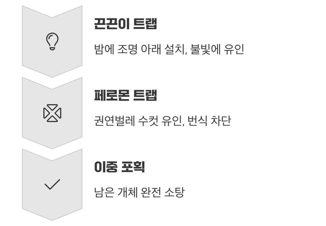 남아있는 잔당 소탕 작전: 트랩 활용법