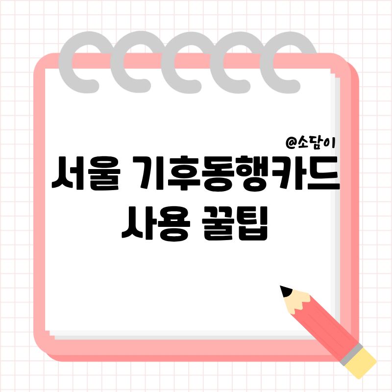 직장인을 위한 기후동행카드