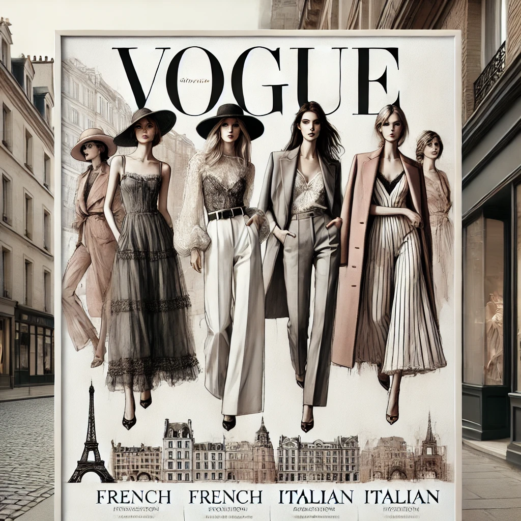 유럽 패션 스타일 사진