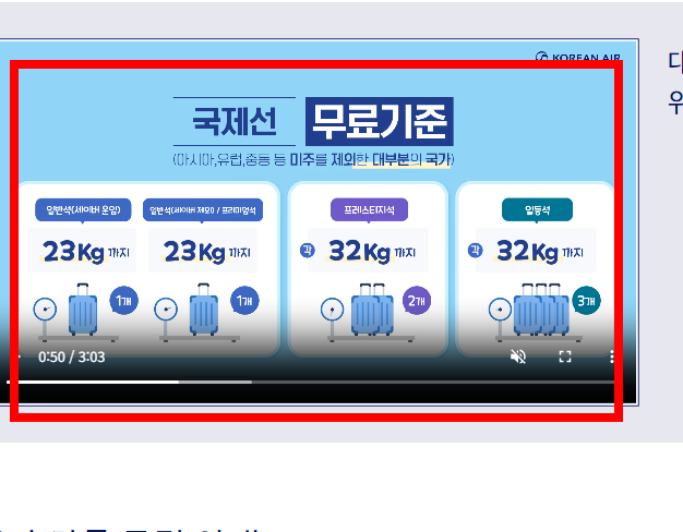 대한항공 수화물 규정 알아보기