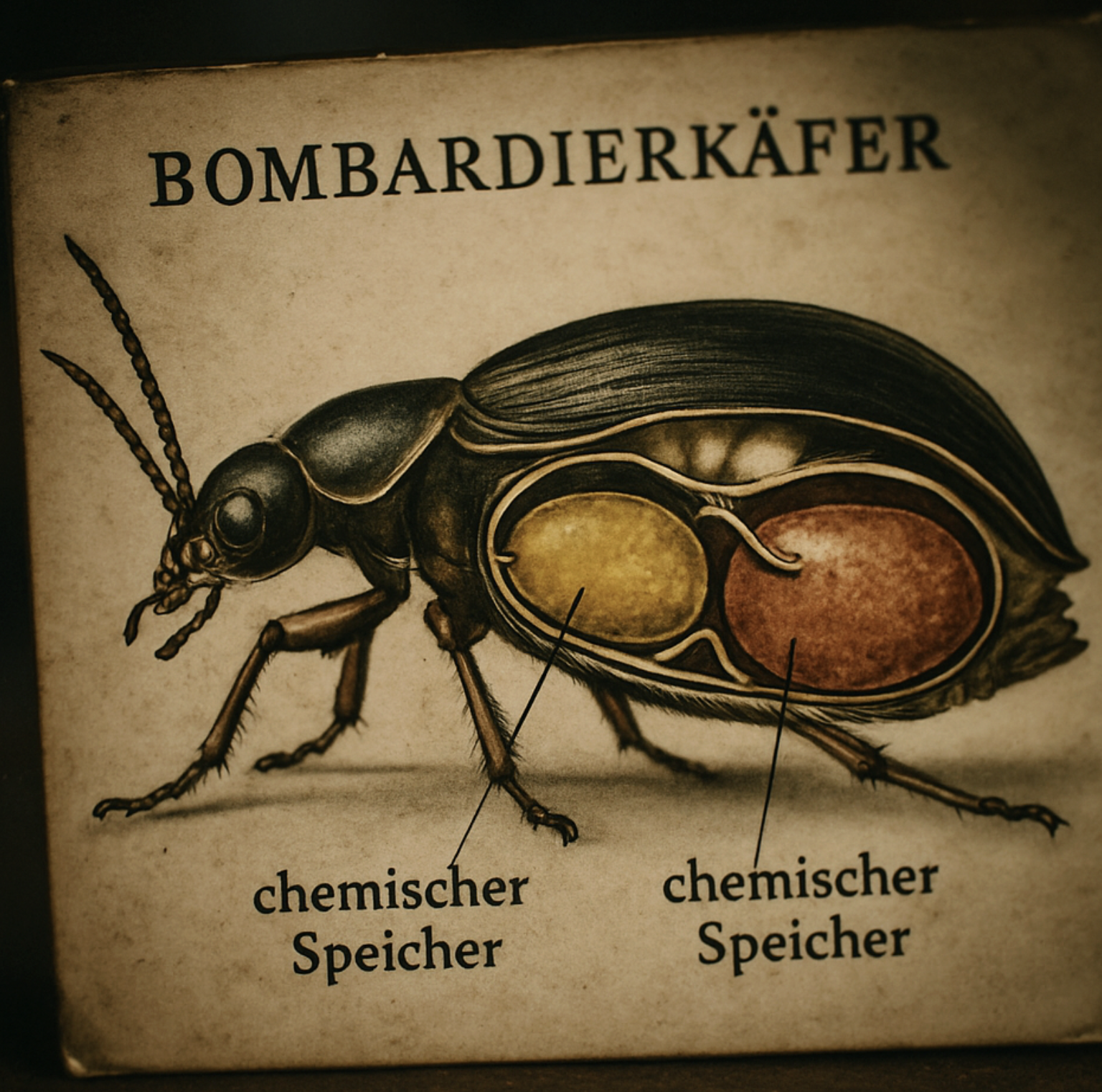 무기의 원료, 두 개의 저장 주머니