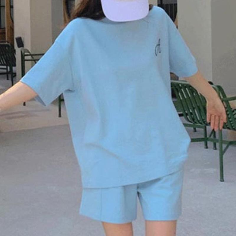 데일리 반팔 트레이닝 상하세트 여름 운동복 일상복