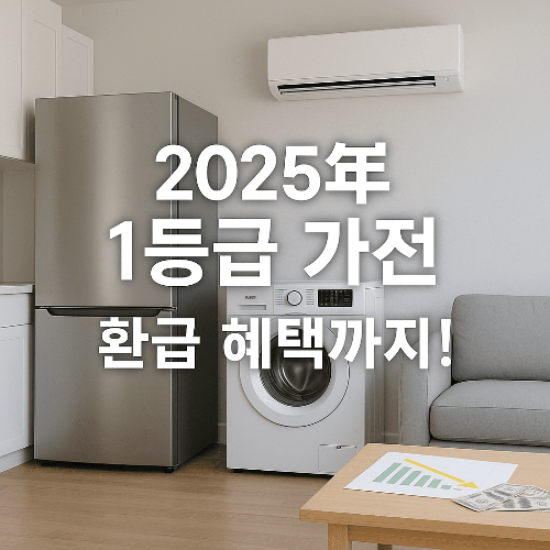 2025년 최신 가전 1등급 제품 추천! 냉장고·에어컨부터 건조기까지
