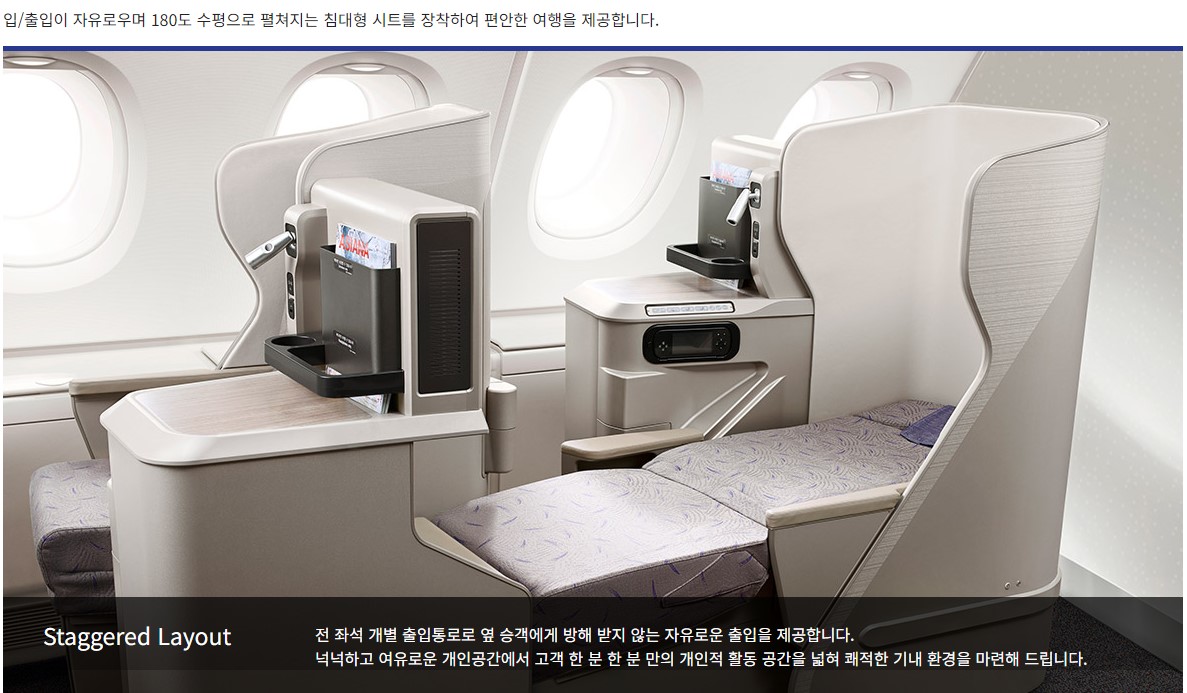 아시아나항공 비즈니스석