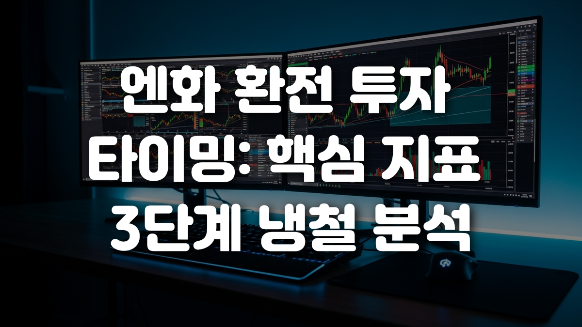 엔화 환전 투자 타이밍 핵심 지표 3단계 냉철 분석