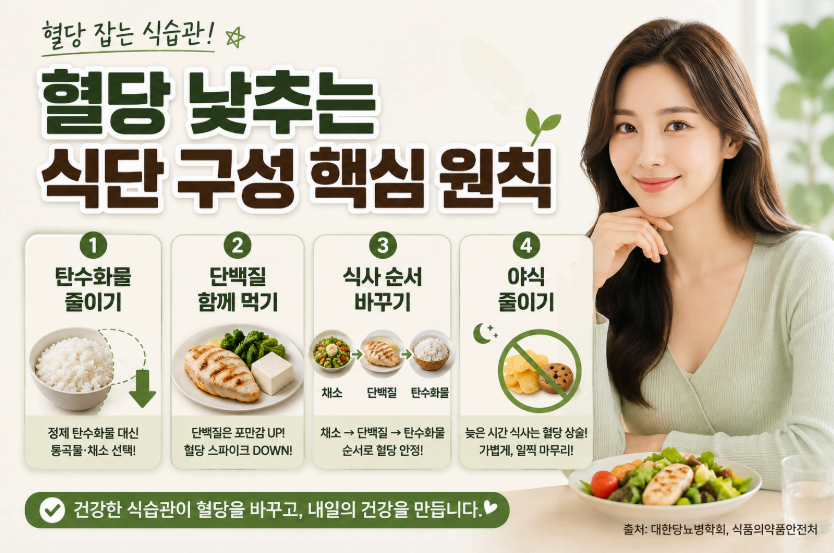 혈당 낮추는 식단 이미지사진