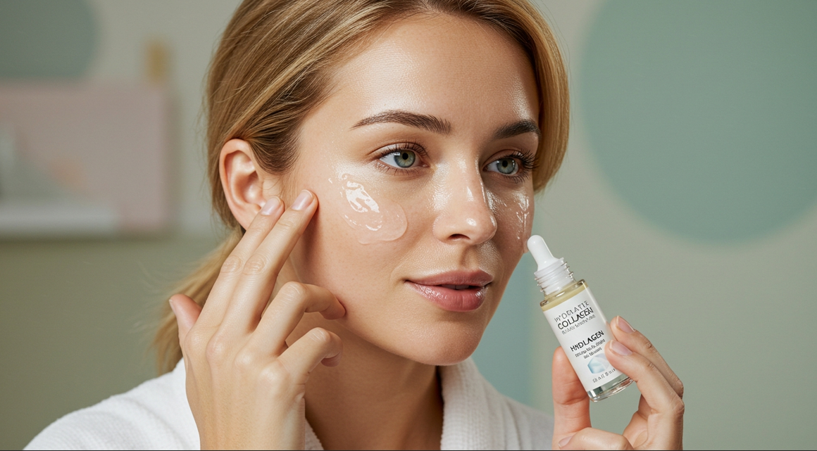 콜라겐을 바르는 여자-사진