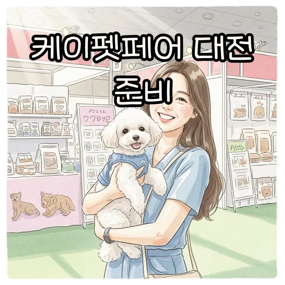 반려동물과 함께 활기찬 펫페어를 즐기는 모습