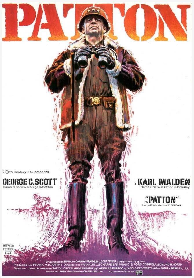 영화 패튼 대전차 군단의 포스터 속 조지 C. 스콧