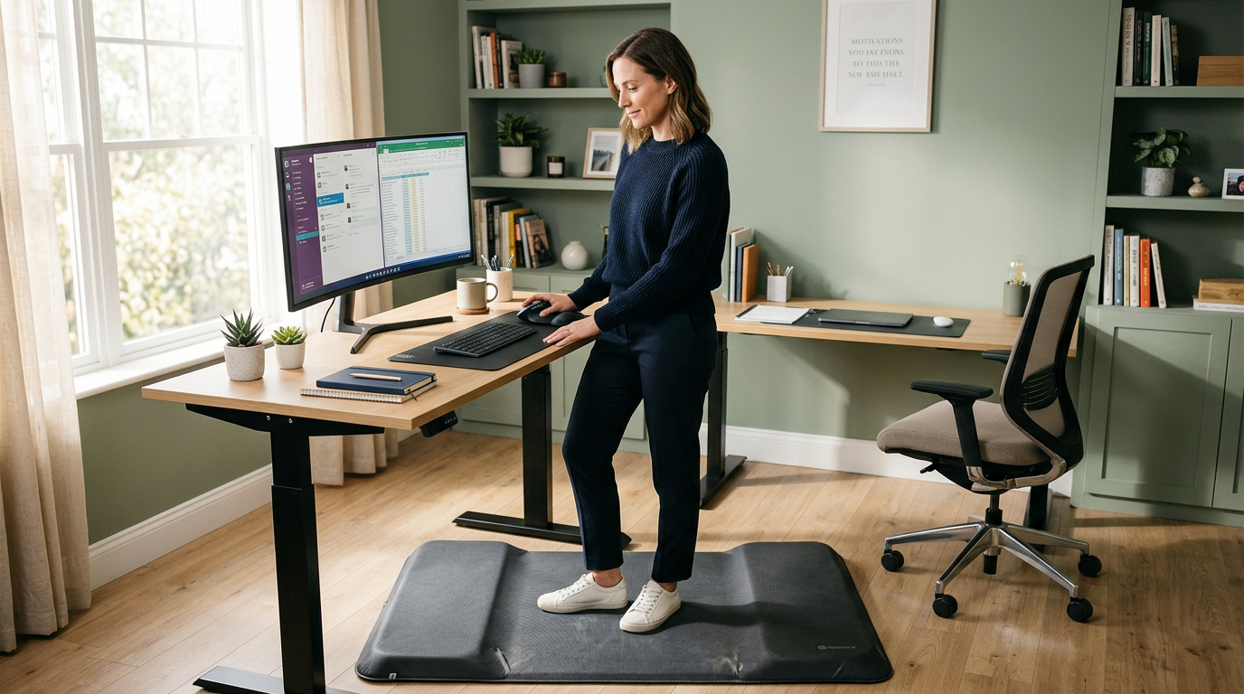 스탠딩 데스크 매트 추천 홈오피스 셋업 완성