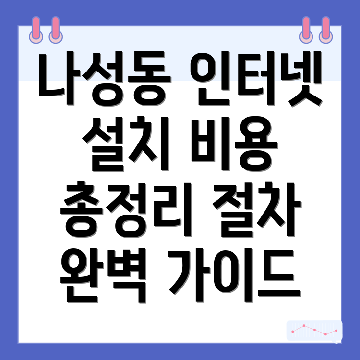 세종시 나성동 인터넷 설치 비용