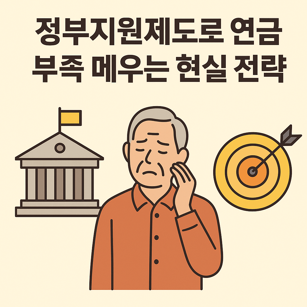 정부지원제도로 연금 부족 메우는 현실 전략 관련 이미지 사진