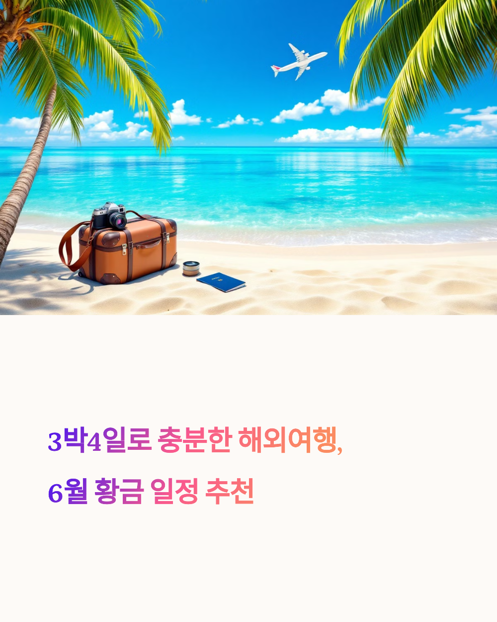 3박4일로 충분한 해외여행, 6월 황금 일정 추천