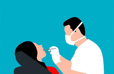 입안을 검사는 그림