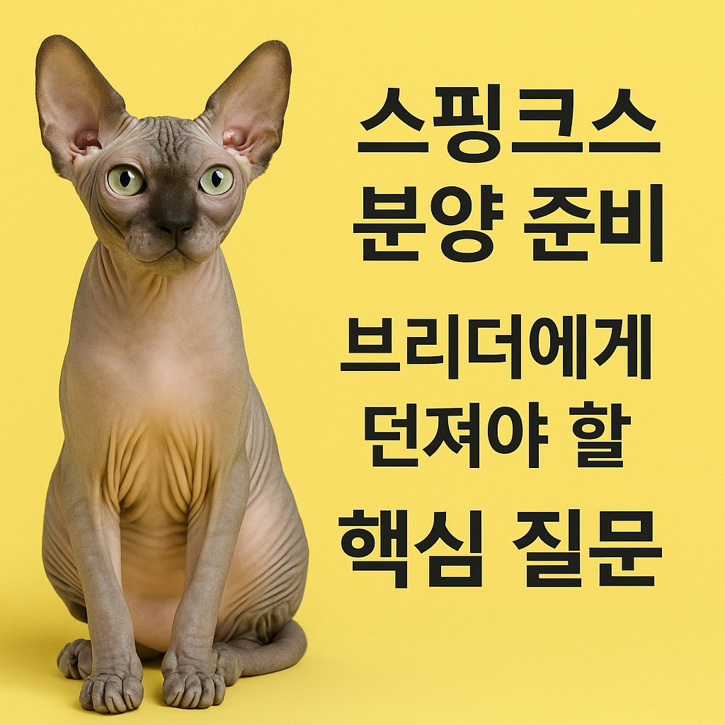 스핑크스 분양 준비