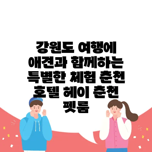 강원도 여행에 애견과 함께하는 특별한 체험 춘천 호텔 헤이 춘천 펫룸