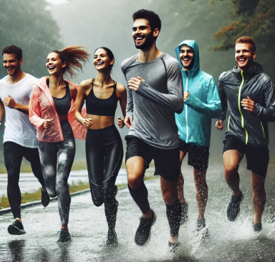 러닝 운동을 하고 있는 사람들