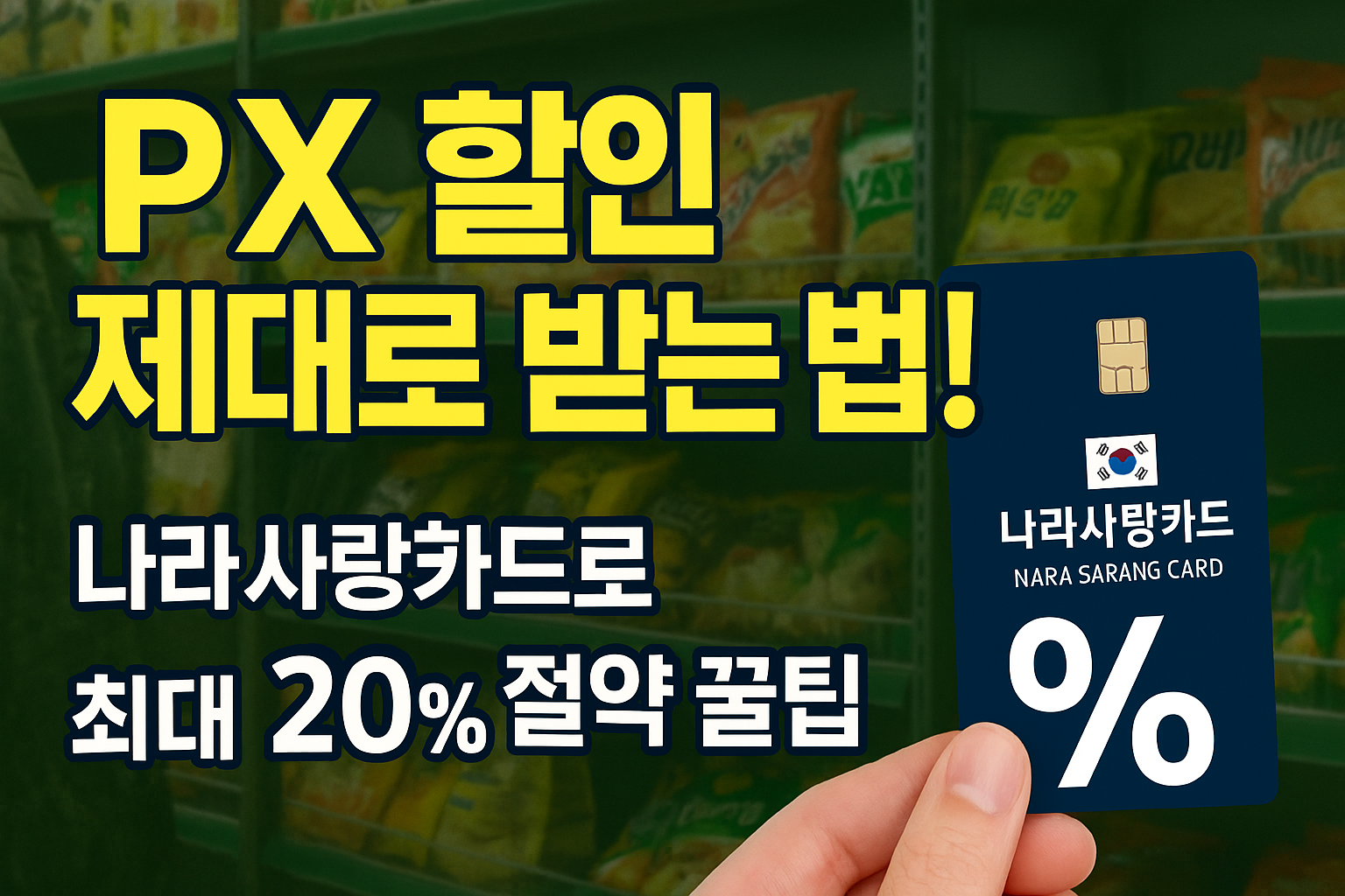 나라사랑카드사용!! 손해보지 않는법! PX 할인 제대로 받는 법! 꿀팁