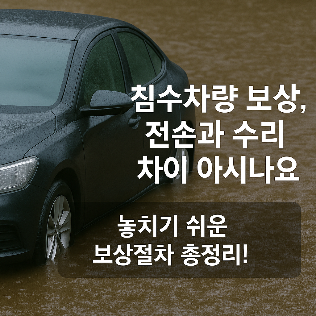 침수 차량 보상 전손 수리