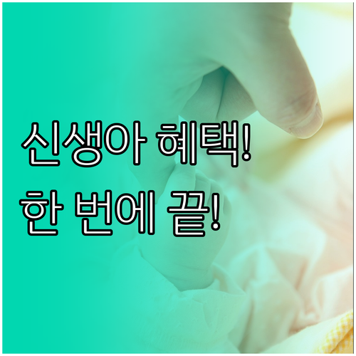 신생아 복지 혜택 한 번에 신청하는 ..