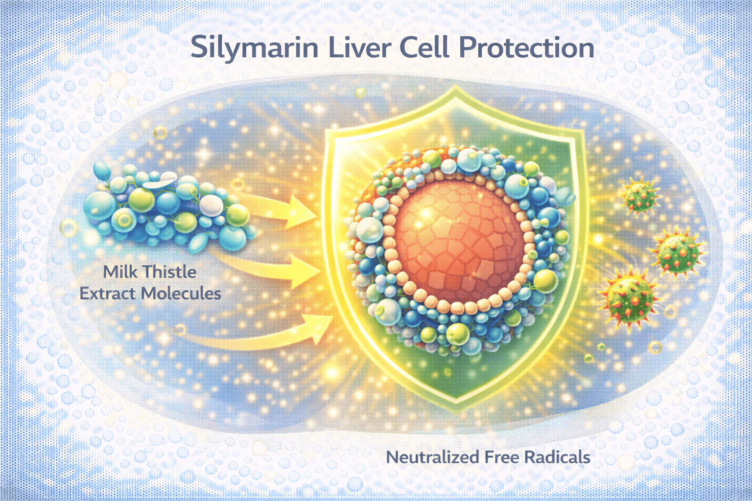 실리마린과 간세포 보호 작용