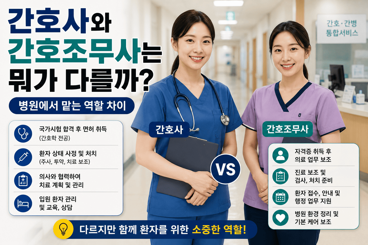 간호사와 간호조무사는 뭐가 다를까