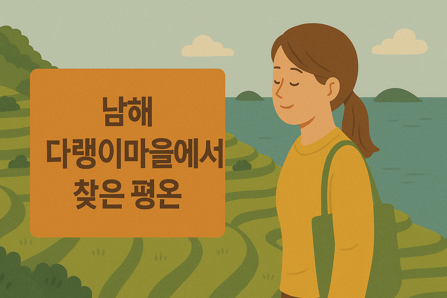 남해 다랭이마을의 평온한 풍경
