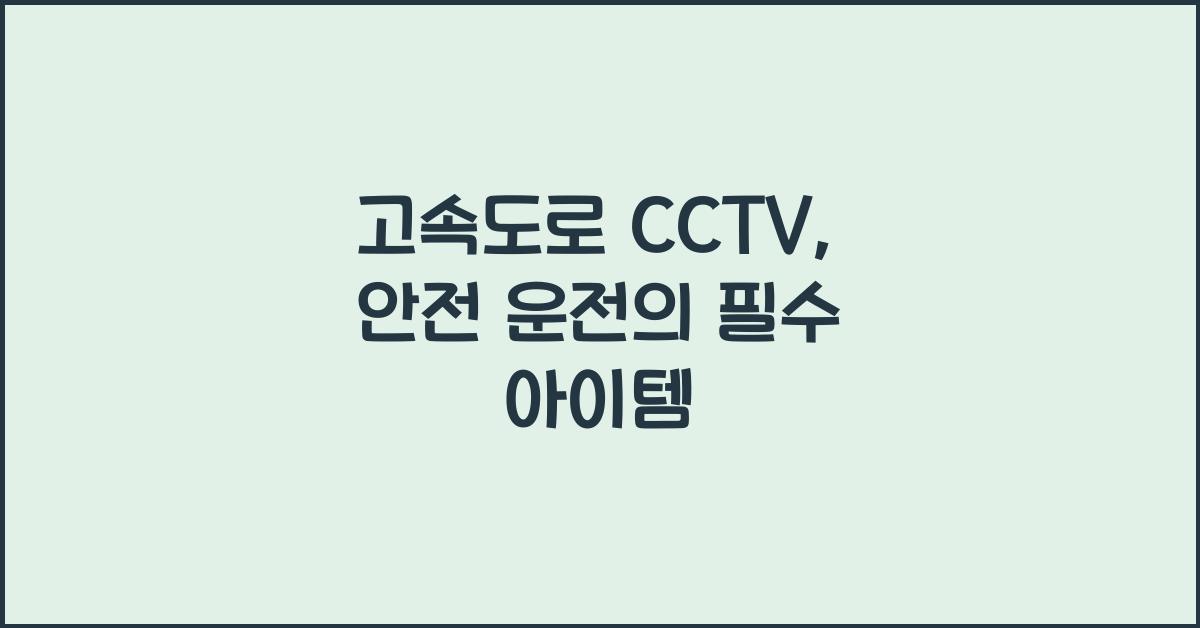 고속도로 cctv