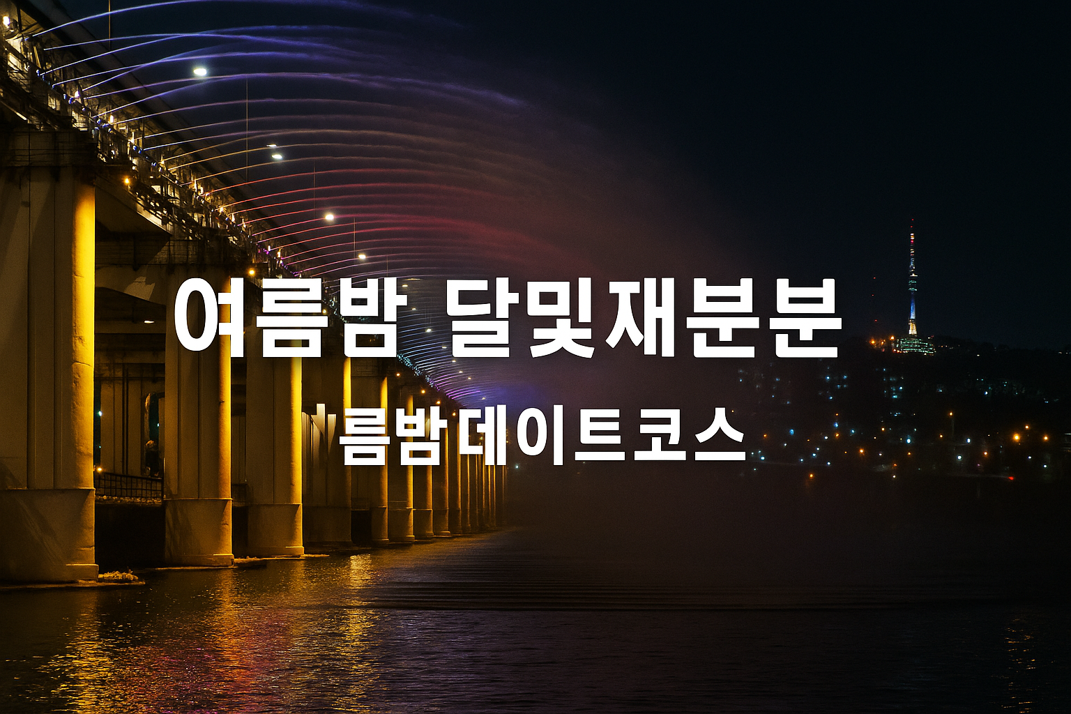 한강 반포대교 달빛무지개분수