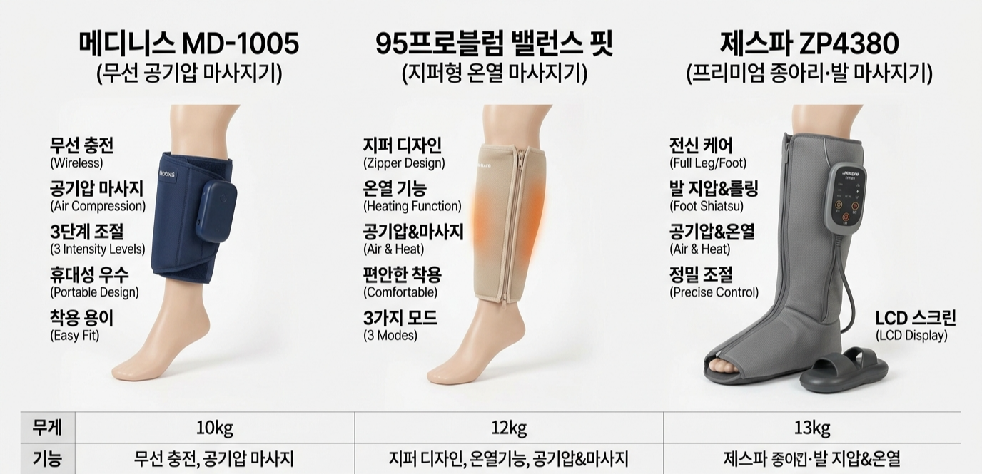 종아리 마사지기 추천 3종 비교 고르는법