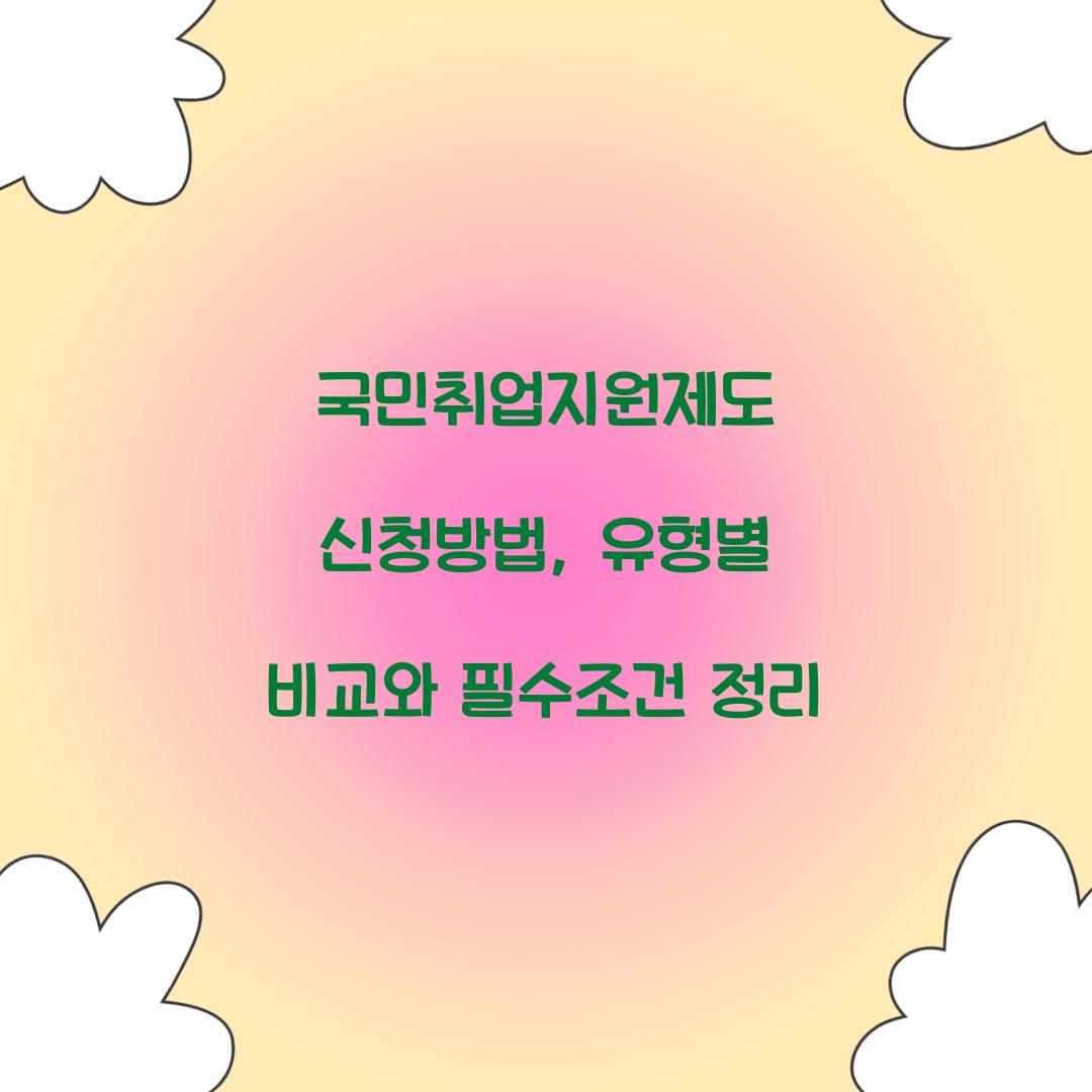 국민취업지원제도 신청방법