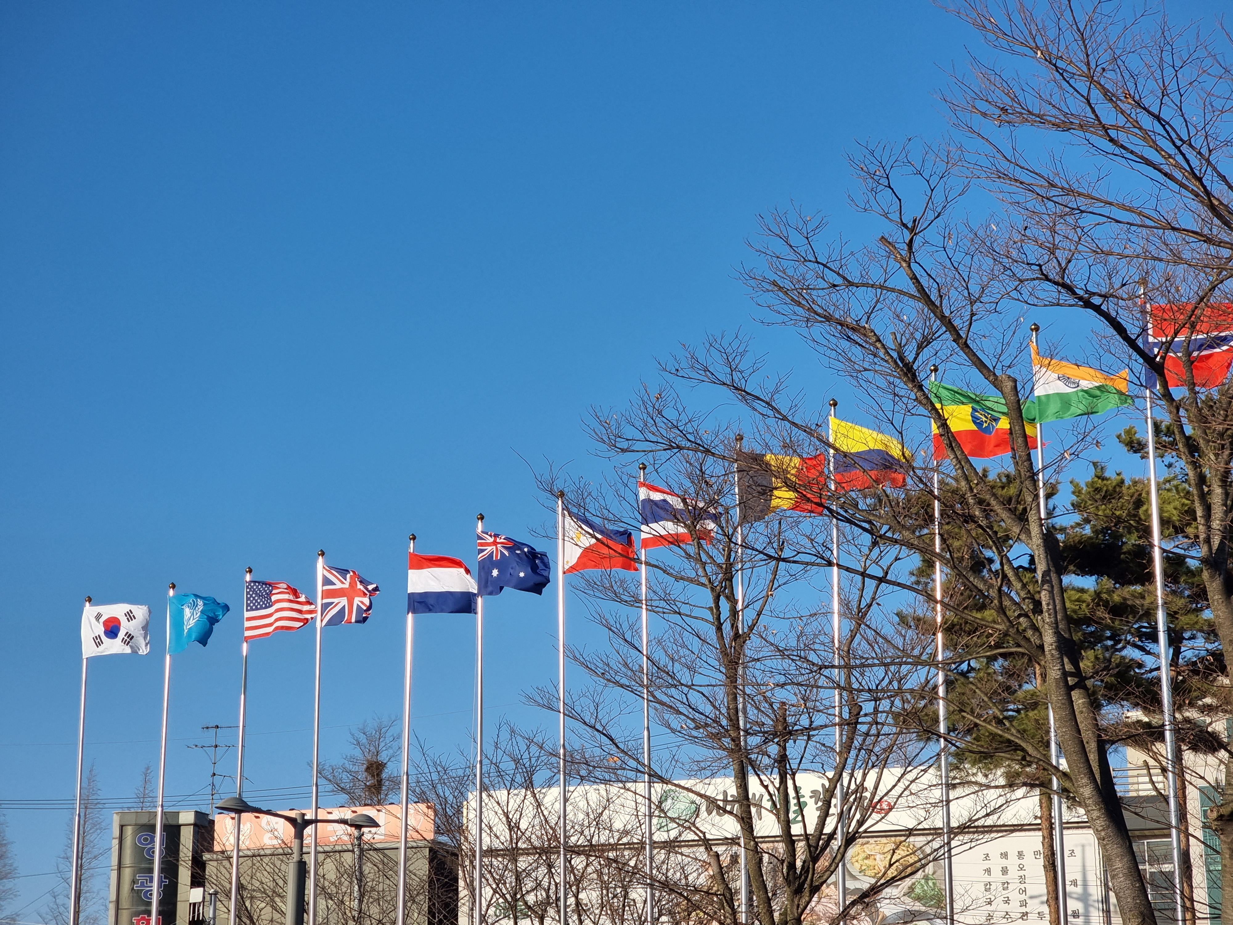 김포 대명항 '김포함상공원' 국기들