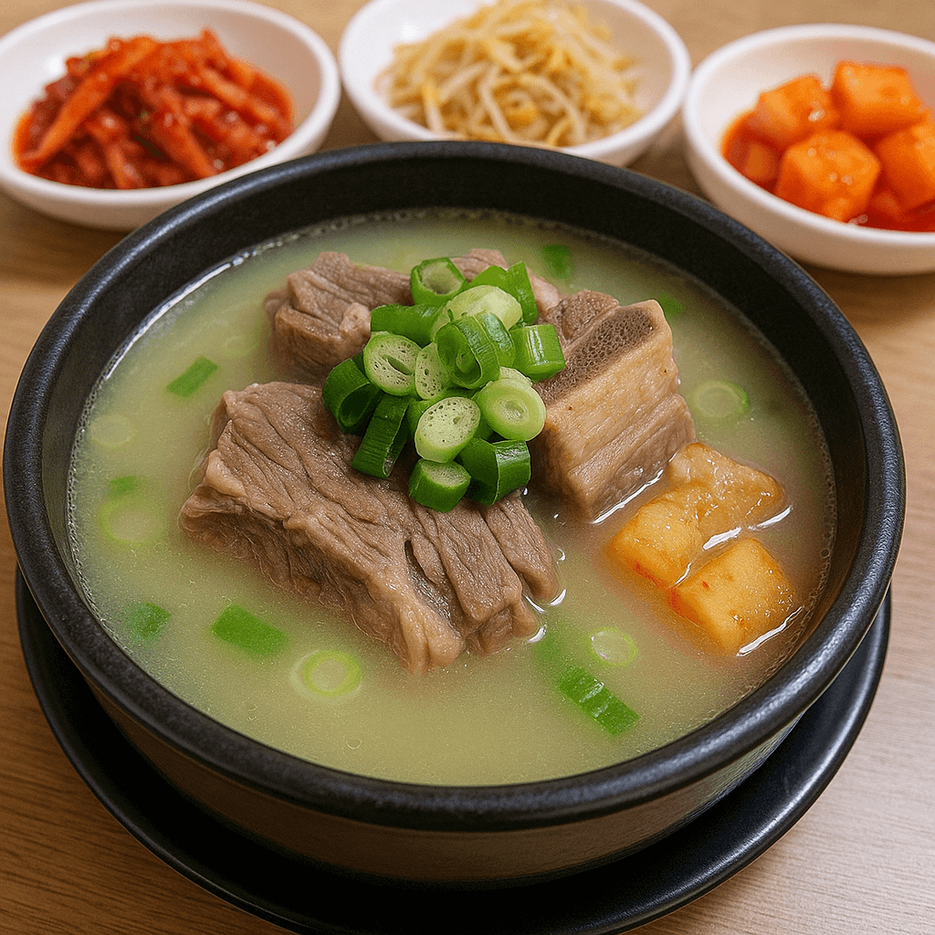 갈비탕에 깍두기