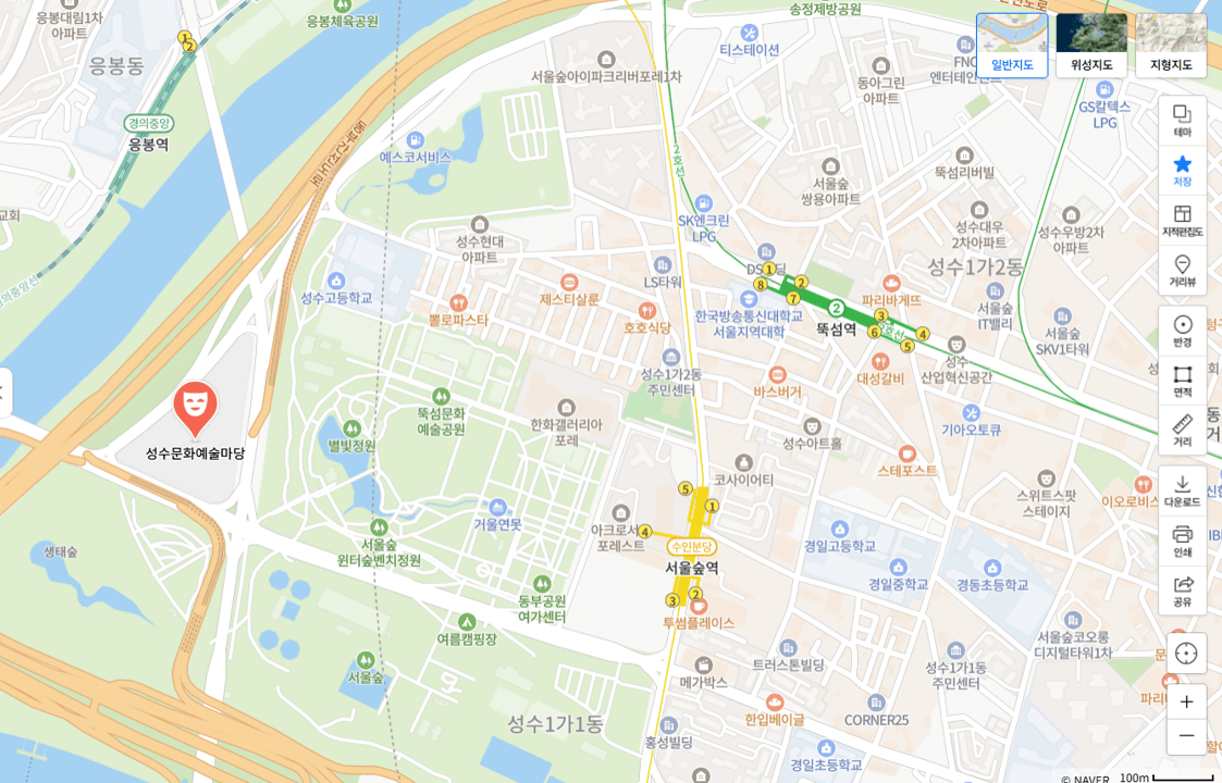 성수문화예술마당 위치 정보