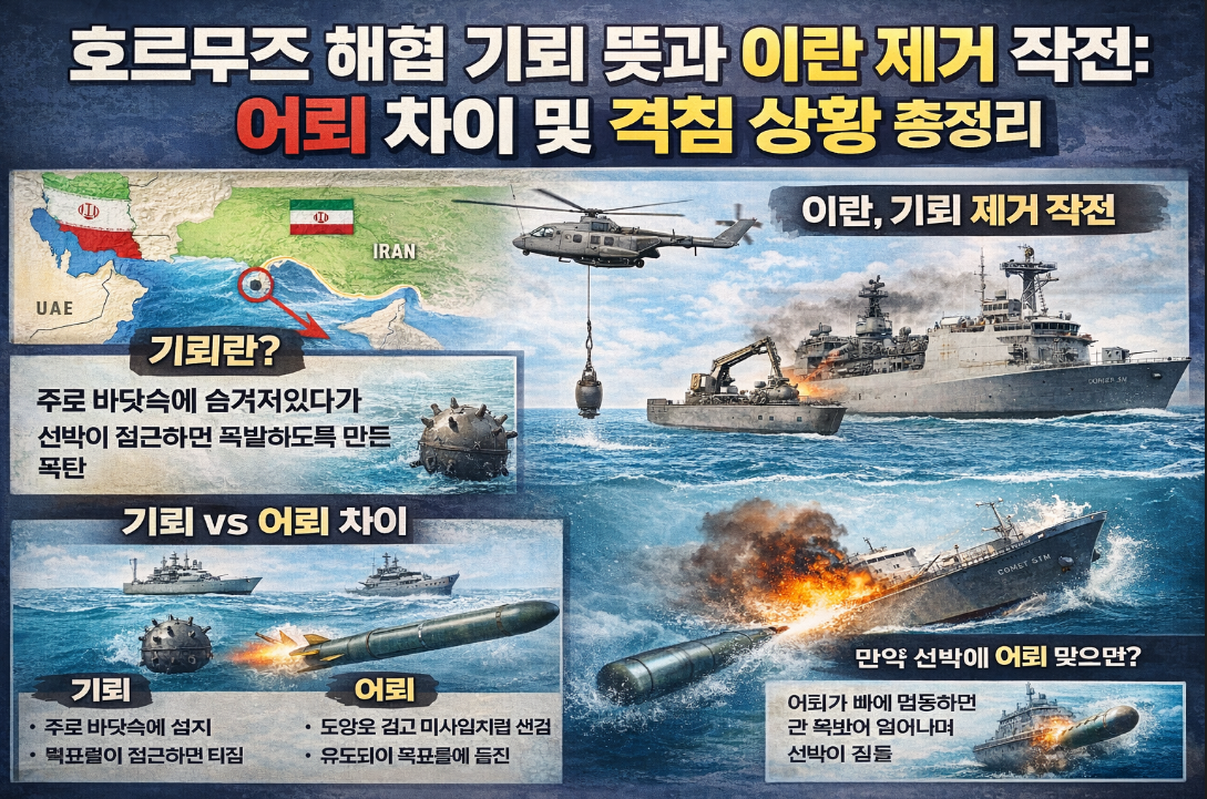 호르무즈 해협 기뢰와 어뢰 차이, 이란 제거 작전 완벽 정리
