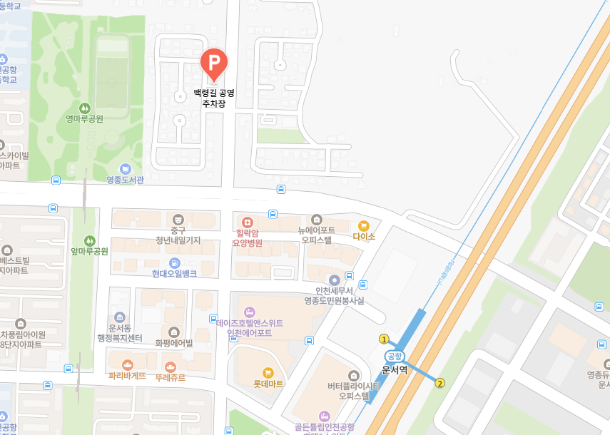 운서역 주변 공영주차장