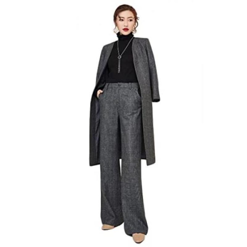 Quntum A.E 졸업식 정장 엄마 입구 행사 대형 숙녀 바지 졸업 셋업 팬츠 재킷 (L Grey)