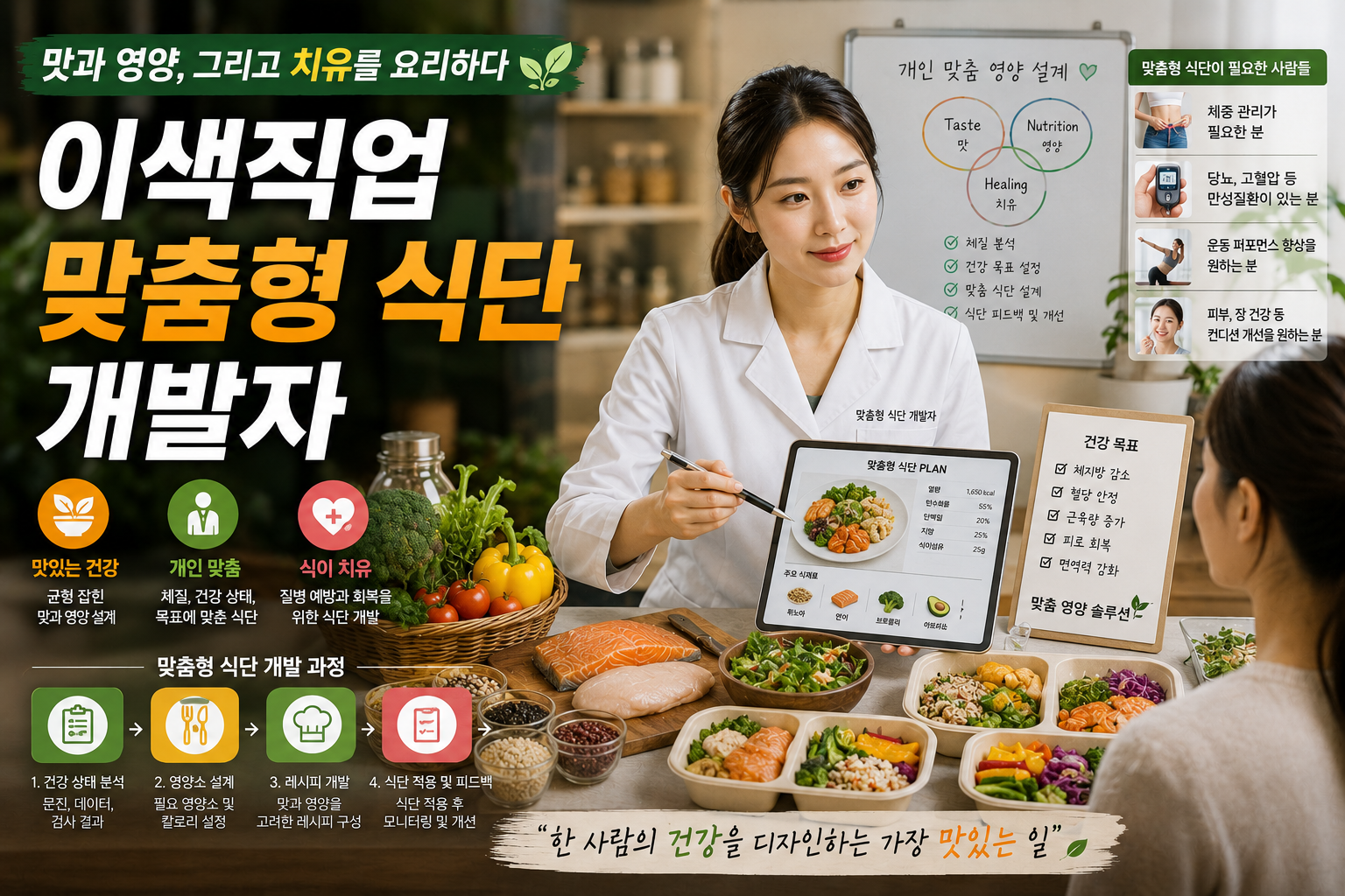 맛과 영양, 그리고 치유를 요리하다: 이색직업 '맞춤형 식단 개발자'