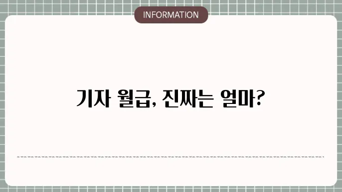 기자 연봉 월급 깔끔하게 정리(신문, 잡지, 방송)