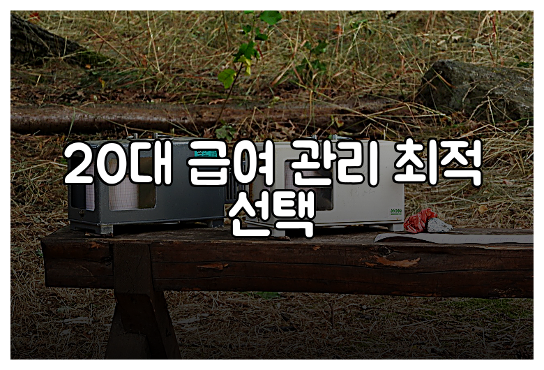 20대 급여 관리 최적 선택