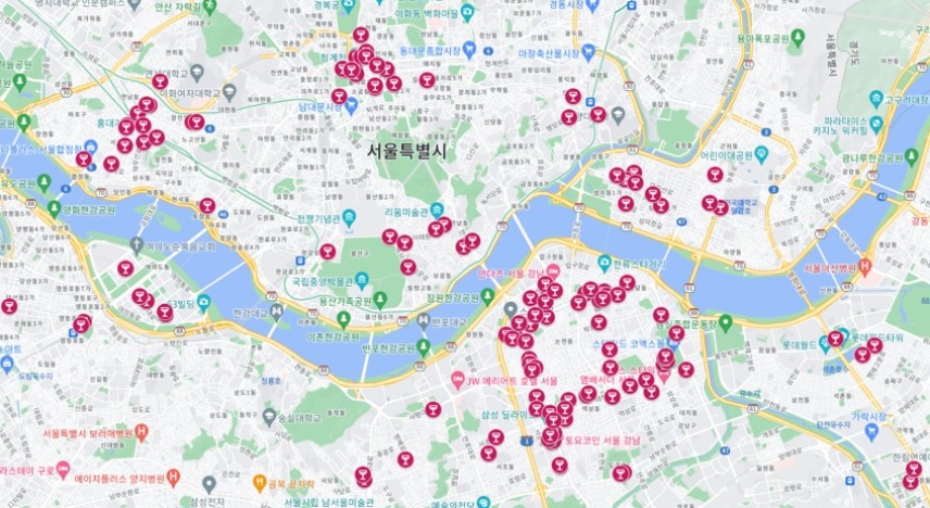 콜키지-프리-식당-지도