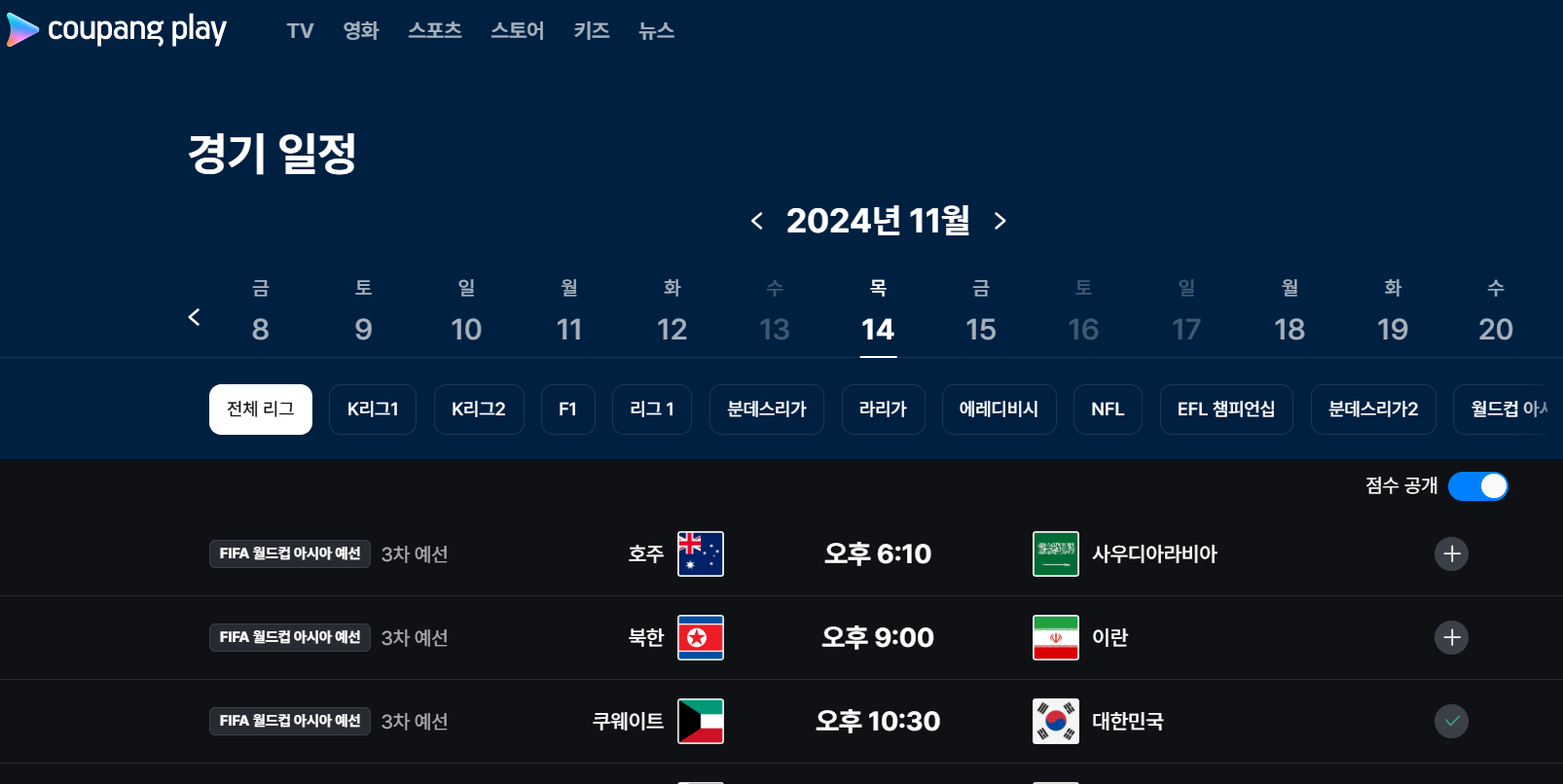 쿠팡 플레이