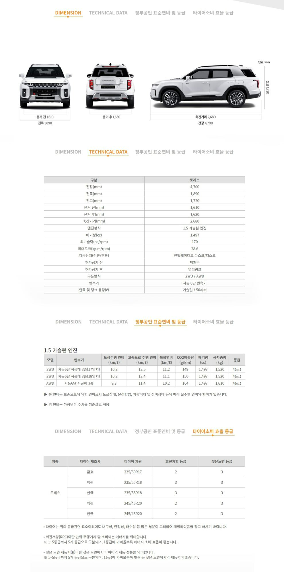 2023 쌍용 토레스 EVX 전기차