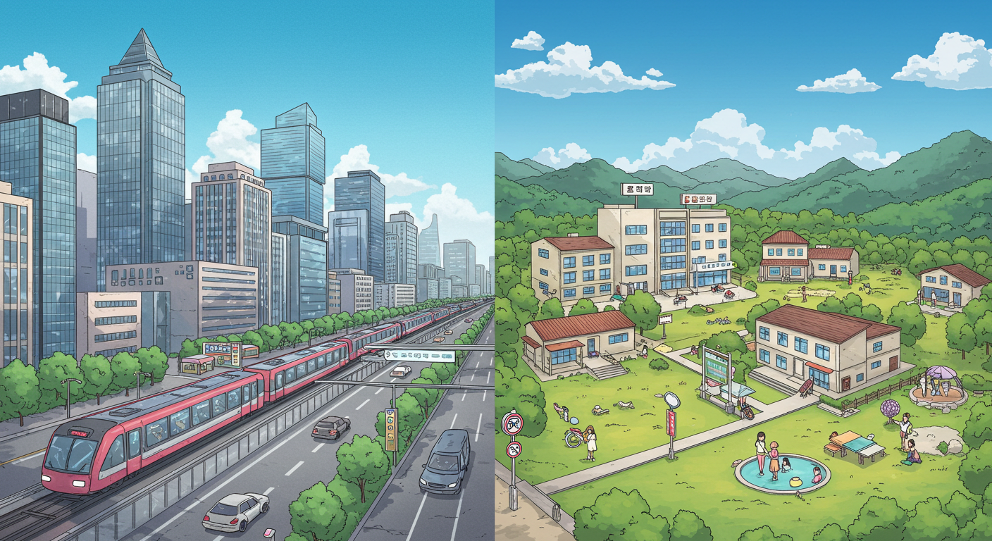 수도권 vs 지방 직장인 삶의 질 비교